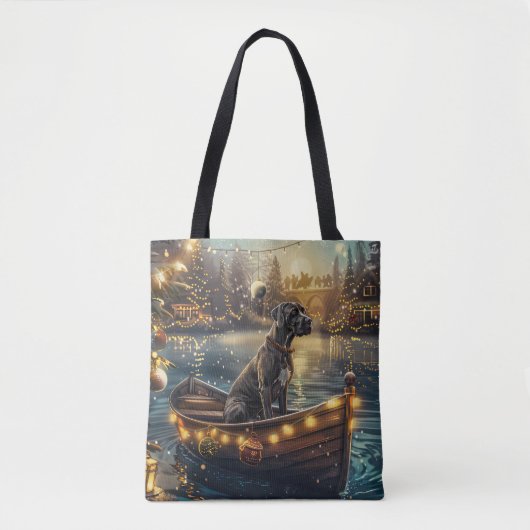 Tote Bag Great Dane Christmas Festive Voyage (Devant)