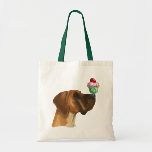 Tote Bag Great Dane et Cupcake (Devant)