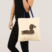 Tote Bag grèbe Pie-affiché (Devant (produit))