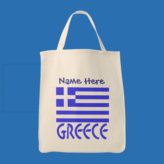 Tote Bag Grèce Pavillon bleu Personnalisation