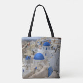 Tote Bag Grèce, Santorin. Tour Bell et dômes bleus (Dos)
