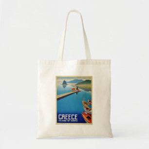 Tote Bag Grèce vintage île de Corfou Voyage