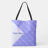 Tote Bag Greece Greek Flag Tiled Blue Personalized  (Dos)