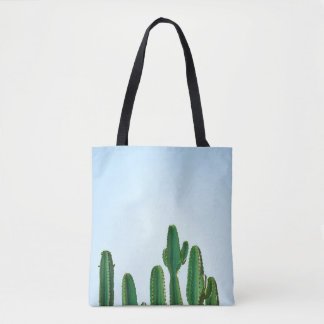 Tote Bag Green cactus plant in white background
