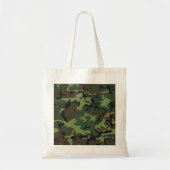 Tote Bag Green Camouflage Pattern (Devant)