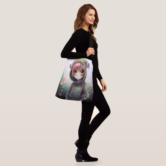 Tote Bag green cap (Sur le modèle)