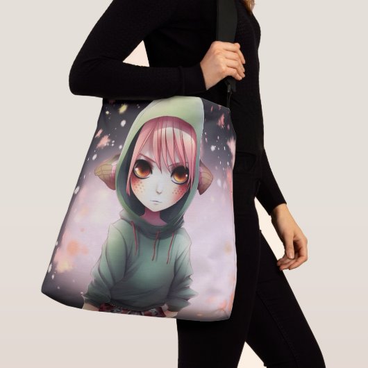 Tote Bag green cap (De près)