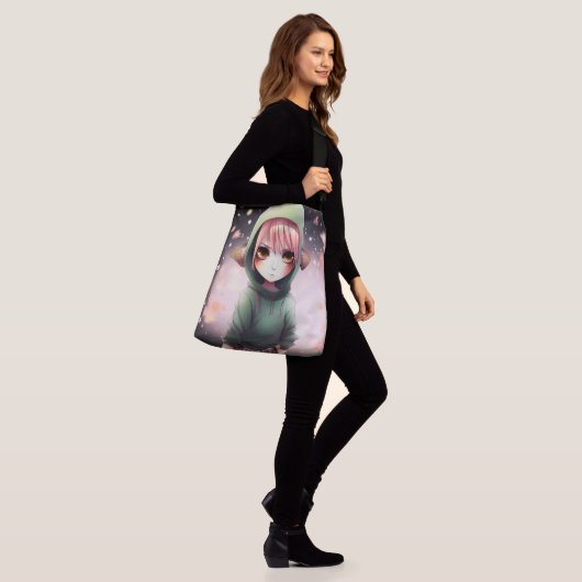 Tote Bag green cap (Sur le modèle)