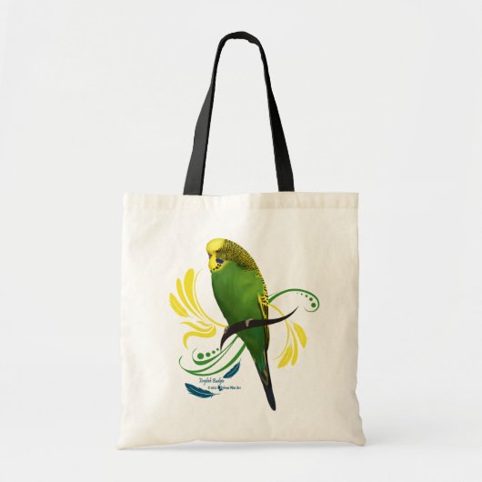 Tote Bag Green English Budgie (Devant)