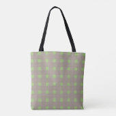 Tote Bag Green Grey En vichy personnalisé (Dos)