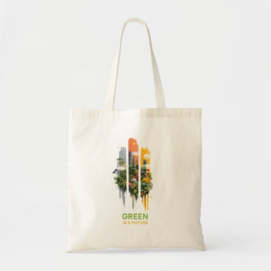Tote Bag Green Is a Future - Solarpunk Eco Fourre-tout (Devant)