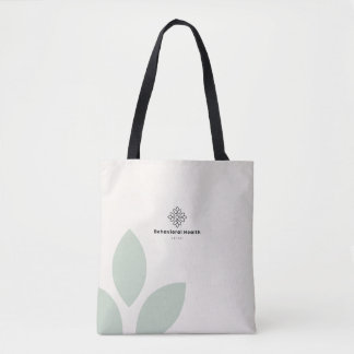 Tote Bag Green Leaf Counselor Behavioral Health Logo