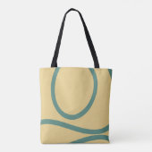 Tote Bag – Green Lines on Yellow (Dos)