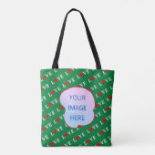Tote Bag Green LOVE Heart (Dos)