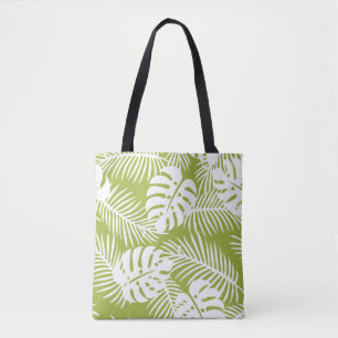 Tote Bag Green Palm Feuille Rainforest Motif
