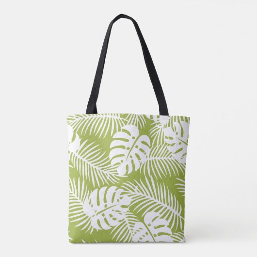 Tote Bag Green Palm Feuille Rainforest Motif (Dos)