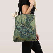 Tote Bag Green Peacock (Empereur) Moth de Vincent van Gogh (De près)