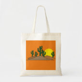 Tote Bag Green Saguaro Cactus Desert Sunrise Thunder_Cove (Devant)