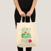 Tote Bag Green Swirls Peace Tote (Devant (produit))