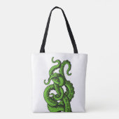 Tote Bag Green Tentacles (Dos)