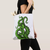 Tote Bag Green Tentacles (De près)