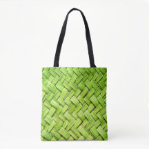 Green Weave Design Tropical Fourre-tout