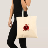 Tote Bag Grenade rouge vin esthétique frais été  (Devant (produit))