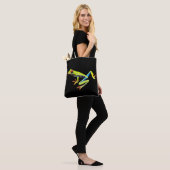 Tote Bag Grenouille à feuilles rouges (Sur le modèle)