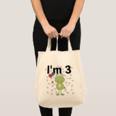 Tote Bag Grenouille avec ballons 3e anniversaire (Devant (produit))