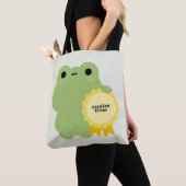 Tote Bag Grenouille Collante Certifiée (De près)