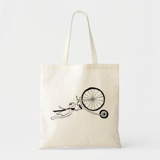 Tote Bag Grenouille Cycliste (Devant)