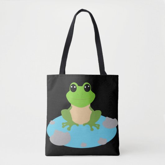 Tote Bag grenouille dans l'étang (Devant)