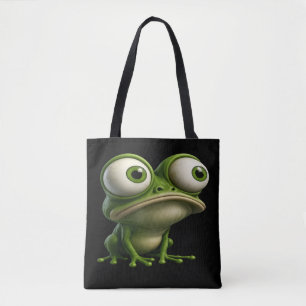 Tote Bag Grenouille de dessin animé aux gros yeux