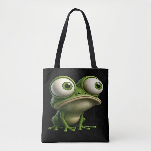 Tote Bag Grenouille de dessin animé aux gros yeux (Devant)