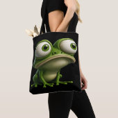 Tote Bag Grenouille de dessin animé aux gros yeux (De près)