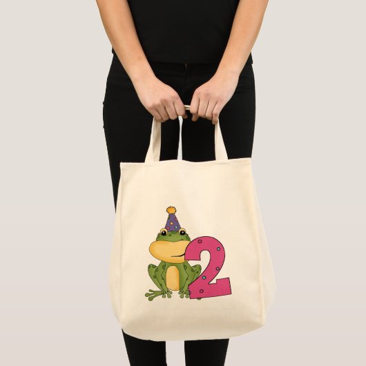 Tote Bag Grenouille de fête 2e anniversaire T-shirts et cad (Devant (produit))