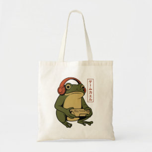 Tote Bag Grenouille de joueur japonaise drôle vintage jeu