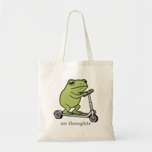 Tote Bag Grenouille de Trottinette sans Pensées Mème Drôle