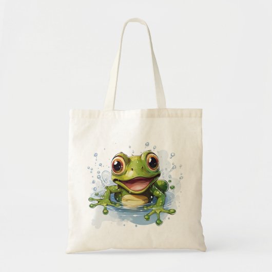 Tote Bag Grenouille drôle (Devant)