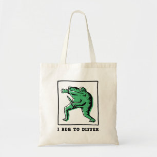 Tote Bag Grenouille drôle avec couteau – Meme "Je suis désa
