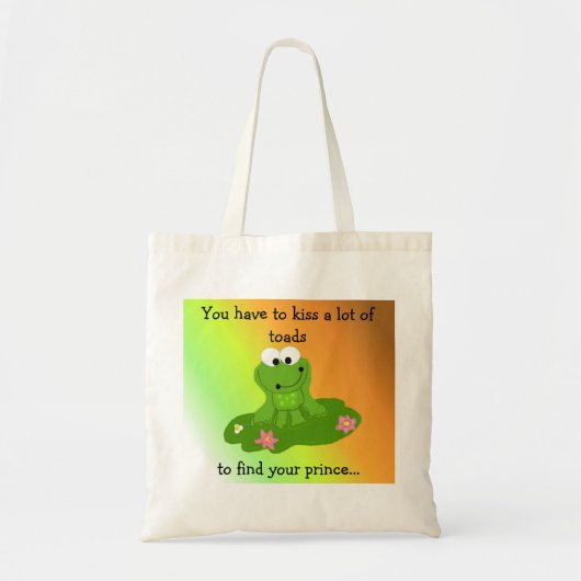 Tote Bag Grenouille drôle avec dire (Devant)
