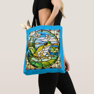 Tote Bag Grenouille en verre tendu imprimée sur Fourre-tout