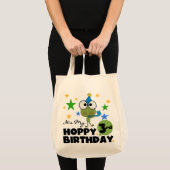 Tote Bag Grenouille-Hoppy 3e Anniversaire Tshirts et cadeau (Devant (produit))