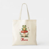 Tote Bag Grenouille mûre sur champignon rouge (Dos)