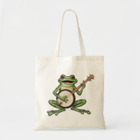 Grenouille Rétro Jouant du Banjo Amoureux de Musiq