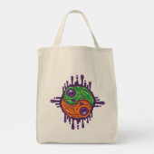 Tote Bag Grenouille séchée Trippy Yin Yang (Dos)