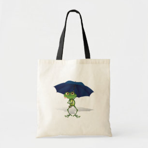 Tote Bag Grenouille sous un parapluie