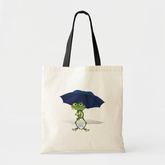 Tote Bag Grenouille sous un parapluie (Devant)