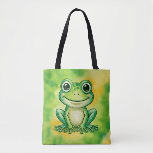 Tote Bag Grenouille verte mignonne (Devant)