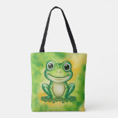 Tote Bag Grenouille verte mignonne (Dos)